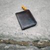Ví da mini handmade phong cách cổ điển màu dnau sam , thiết kế tối giản, tinh tế, hợp nam tính