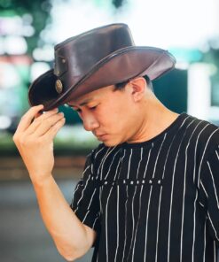 Mũ cao bồi da bò handmade – vẻ đẹp của tự do hoang dã size L