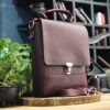 Túi Đeo Chéo Da Thật Signature Burgundy – Chế Tác Thủ Công- Khâu Tay