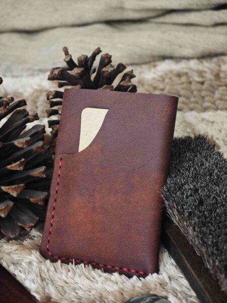 Ví Đựng Thẻ Card Holder Da Thật Khâu Tay – Tối Giản